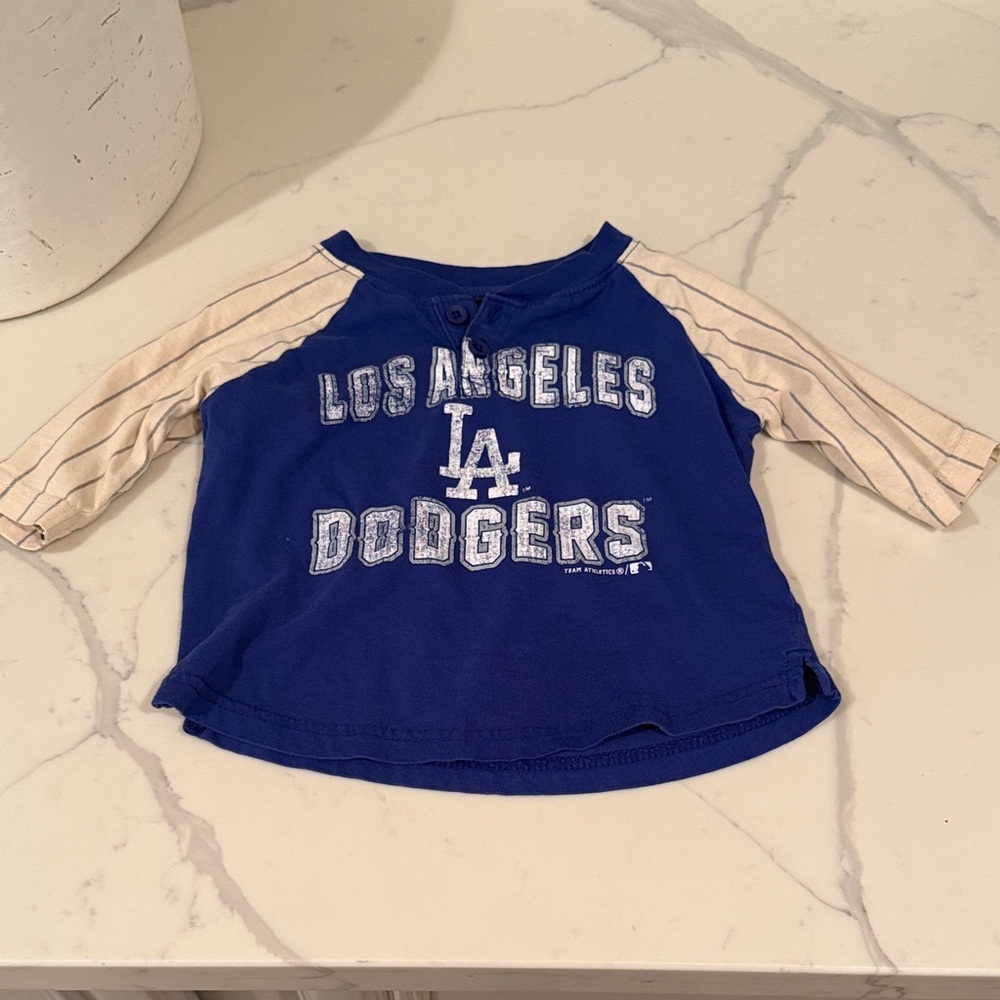 Los Angeles Dodgers Kids Blue and Cream Shirt